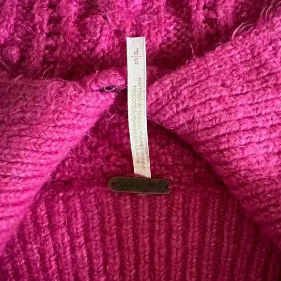Free People Every Cloud Pullover / Fuschia Fizz size small - Picture 6 of 9